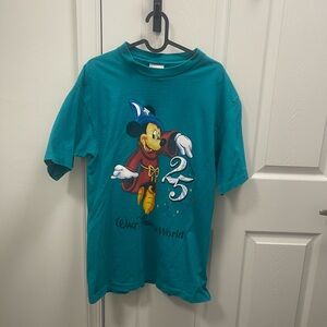 Vintage Disney Teal Mickey Mouse Sorcerer Tee